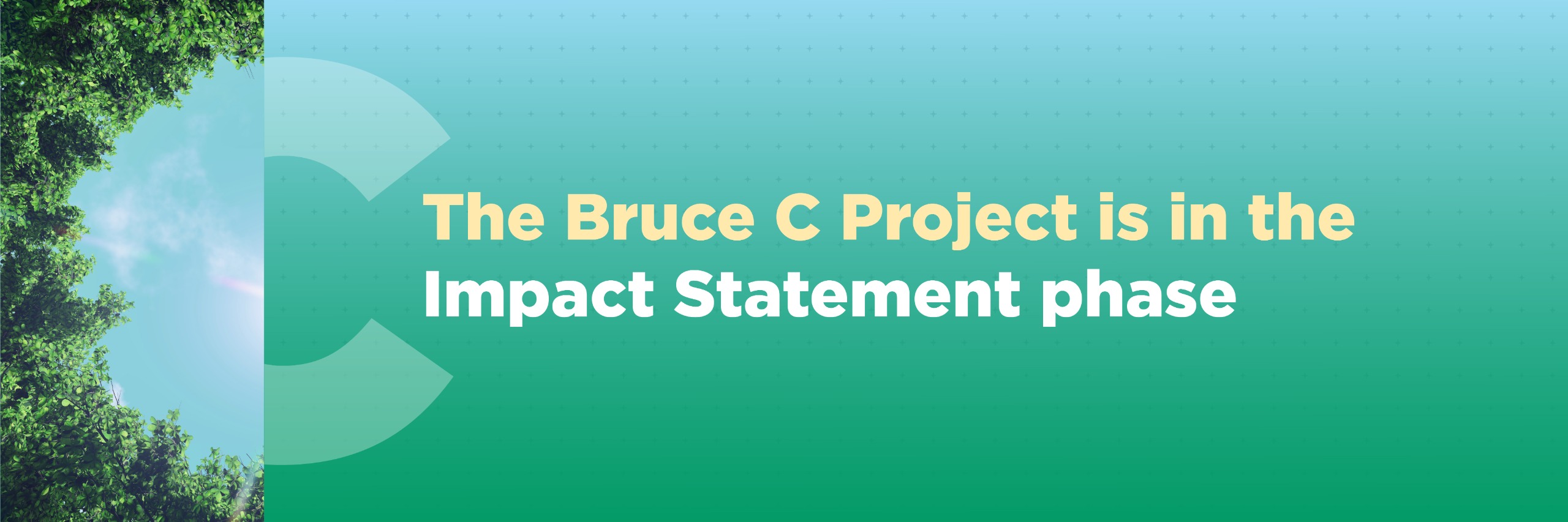 The Bruce C Project is in theImpact Statement phase